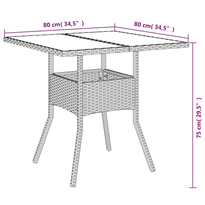 Set mobilier grădină cu perne 3 piese bej poliratan/lemn acacia - WALTI WALTI