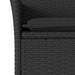 Set mobilier grădină perne 3 piese negru poliratan/lemn acacia - WALTI WALTI
