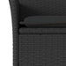 Set mobilier grădină perne 5 piese negru poliratan/lemn acacia - WALTI WALTI