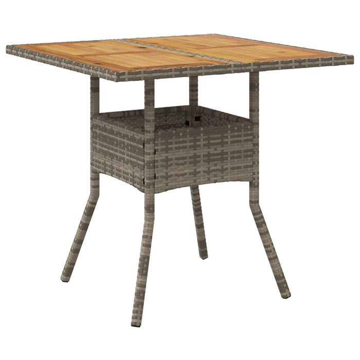 Set mobilier grădină cu perne 3 piese gri poliratan/lemn acacia - WALTI WALTI