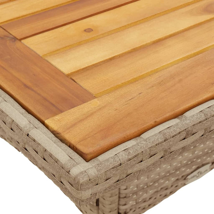 Set mobilier grădină cu perne 3 piese bej poliratan/lemn acacia WALTI
