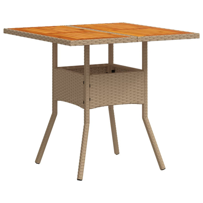 Set mobilier grădină cu perne 5 piese bej poliratan/lemn acacia - WALTI WALTI