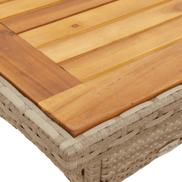 Set mobilier grădină cu perne 5 piese bej poliratan/lemn acacia - WALTI WALTI
