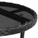 Set mobilier de grădină cu perne 3 piese negru poliratan&sticlă - WALTI WALTI