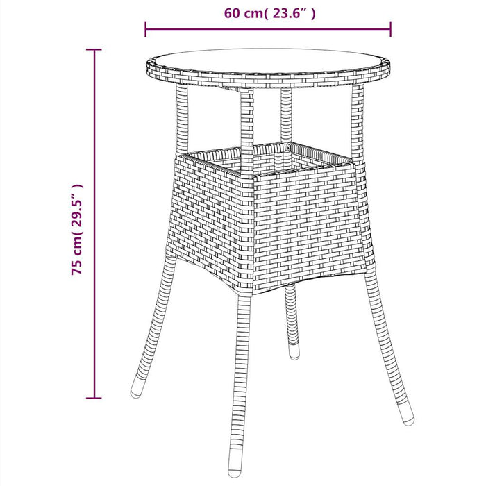 Set mobilier de grădină cu perne 5 piese gri poliratan & sticlă - WALTI WALTI