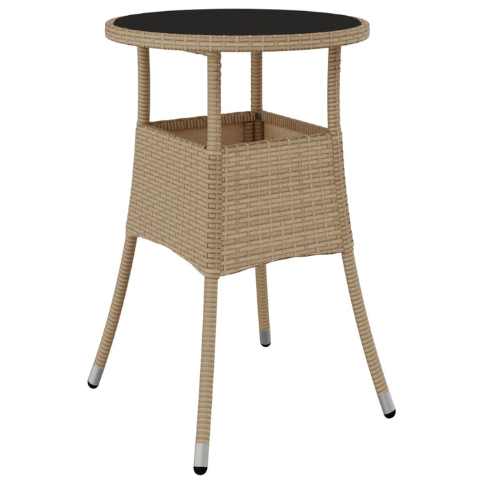 Set mobilier de grădină cu perne 5 piese bej poliratan & sticlă - WALTI WALTI