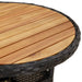 Set mobilier grădină perne 5 piese negru poliratan/lemn acacia - WALTI WALTI