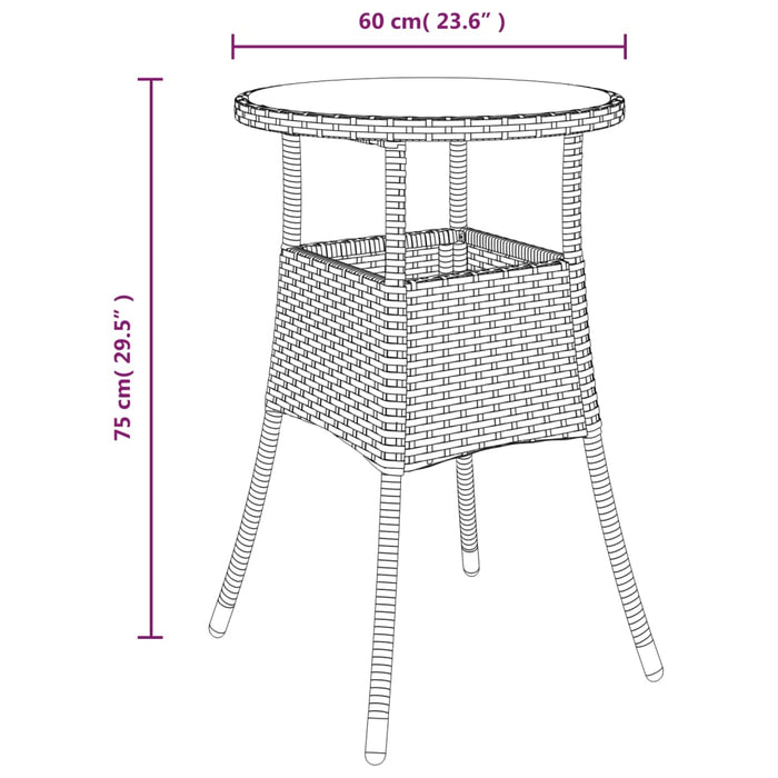 Set mobilier grădină perne 5 piese negru poliratan/lemn acacia - WALTI WALTI