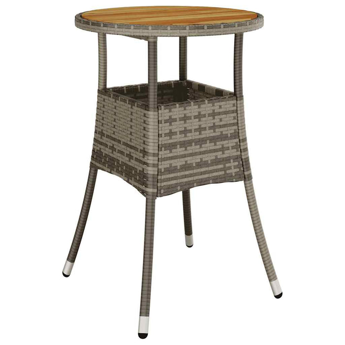 Set mobilier grădină cu perne 5 piese gri poliratan/lemn acacia - WALTI WALTI