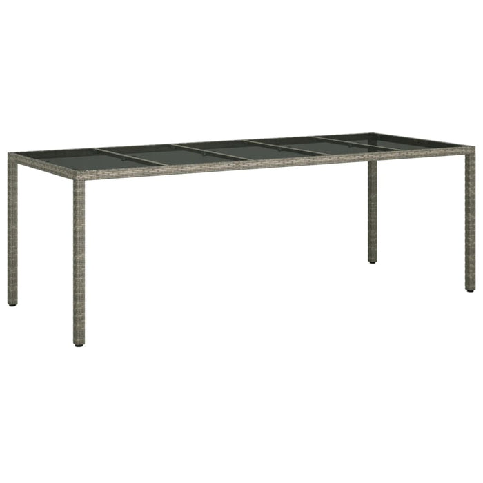 Set mobilier de grădină cu perne 9 piese gri poliratan & sticlă - WALTI WALTI