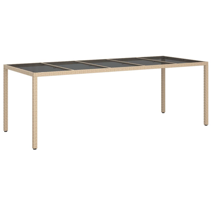 Set mobilier de grădină cu perne 9 piese bej poliratan & sticlă - WALTI WALTI
