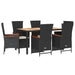 Set mobilier de grădină cu perne, 7 piese, negru, poliratan - WALTI WALTI