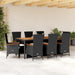 Set mobilier de grădină cu perne, 9 piese, negru, poliratan - WALTI WALTI
