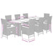 Set mobilier de grădină cu perne, 9 piese, negru, poliratan - WALTI WALTI