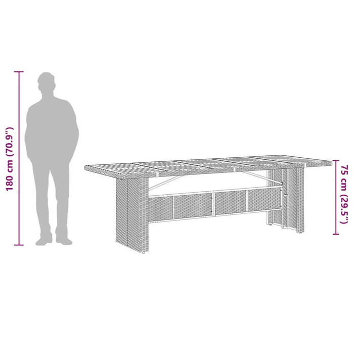 Set mobilier de grădină cu perne, 9 piese, negru, poliratan - WALTI WALTI