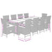 Set mobilier de exterior cu perne, 11 piese, negru, poliratan - WALTI WALTI