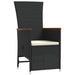 Set mobilier de grădină cu perne, 9 piese, negru, poliratan - WALTI WALTI