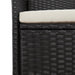 Set mobilier de grădină cu perne, 9 piese, negru, poliratan - WALTI WALTI