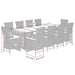 Set mobilier de exterior cu perne, 11 piese, negru, poliratan - WALTI WALTI