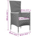 Set mobilier de exterior cu perne, 11 piese, negru, poliratan - WALTI WALTI