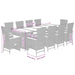 Set mobilier de exterior cu perne, 11 piese, negru, poliratan - WALTI WALTI