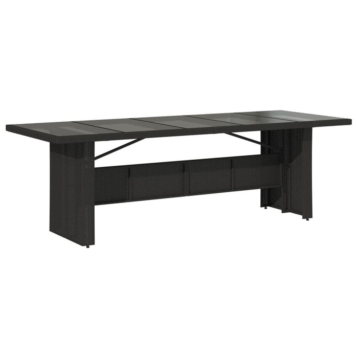 Set mobilier de grădină cu perne, 9 piese, negru, poliratan - WALTI WALTI