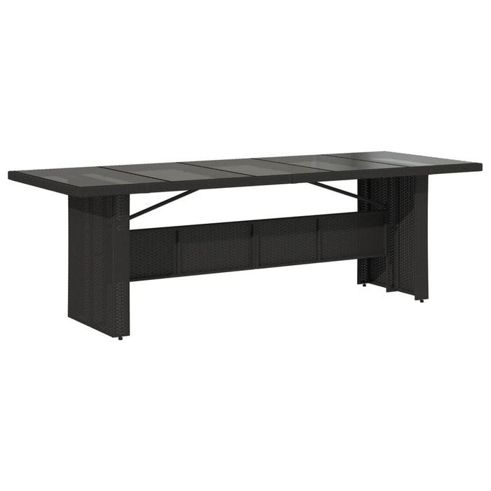 Set mobilier de grădină cu perne, 9 piese, negru, poliratan WALTI