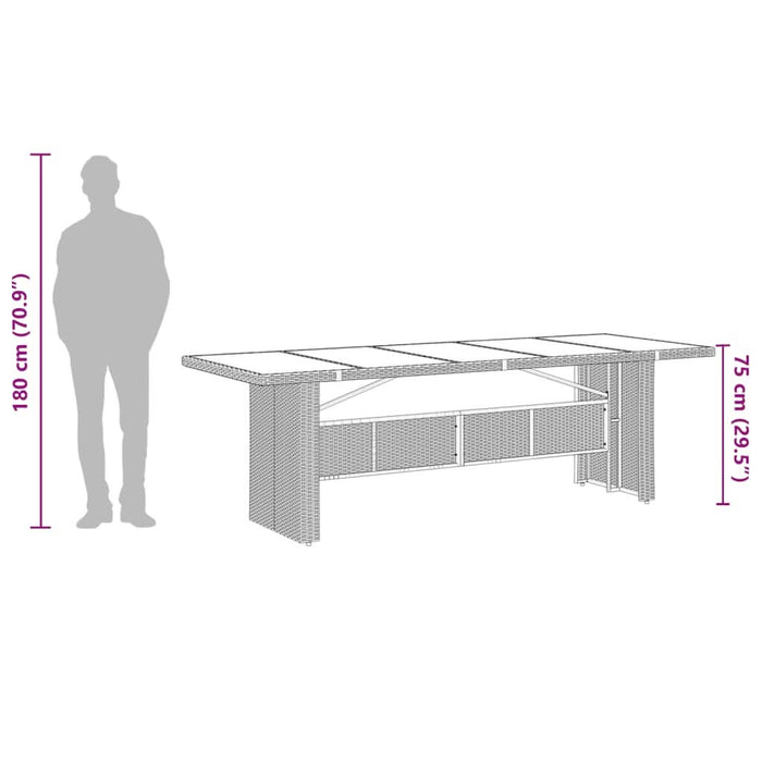Set mobilier de grădină cu perne, 9 piese, negru, poliratan - WALTI WALTI
