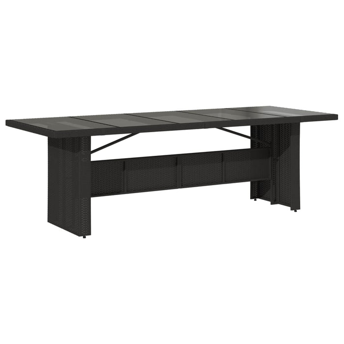Set mobilier de exterior cu perne, 11 piese, negru, poliratan - WALTI WALTI