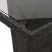 Set mobilier de exterior cu perne, 11 piese, negru, poliratan - WALTI WALTI