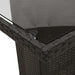 Set mobilier de exterior cu perne, 11 piese, negru, poliratan - WALTI WALTI