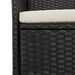 Set mobilier de exterior cu perne, 11 piese, negru, poliratan - WALTI WALTI