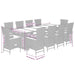 Set mobilier de exterior cu perne, 11 piese, negru, poliratan - WALTI WALTI