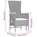 Set mobilier de exterior cu perne, 11 piese, negru, poliratan - WALTI WALTI