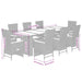 Set mobilier de grădină cu perne, 9 piese, negru, poliratan - WALTI WALTI