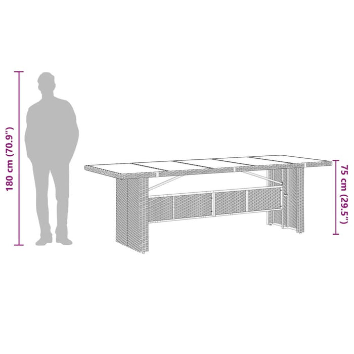 Set mobilier de grădină cu perne, 9 piese, negru, poliratan - WALTI WALTI