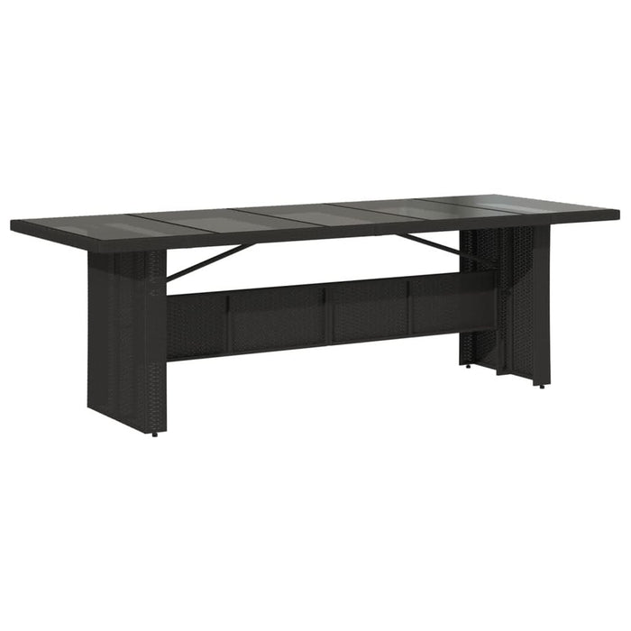 Set mobilier de exterior cu perne, 11 piese, negru, poliratan - WALTI WALTI