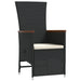 Set mobilier de exterior cu perne, 11 piese, negru, poliratan - WALTI WALTI
