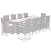 Set mobilier de exterior cu perne, 11 piese, negru, poliratan - WALTI WALTI