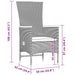 Set mobilier de exterior cu perne, 11 piese, negru, poliratan - WALTI WALTI