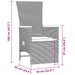 Set mobilier de exterior cu perne, 11 piese, negru, poliratan - WALTI WALTI
