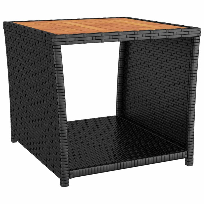 Set mobilier de grădină cu perne, 3 piese, negru, poliratan - WALTI WALTI