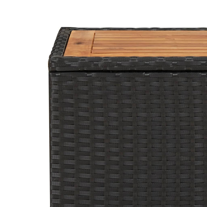 Set mobilier de grădină cu perne, 3 piese, negru, poliratan - WALTI WALTI