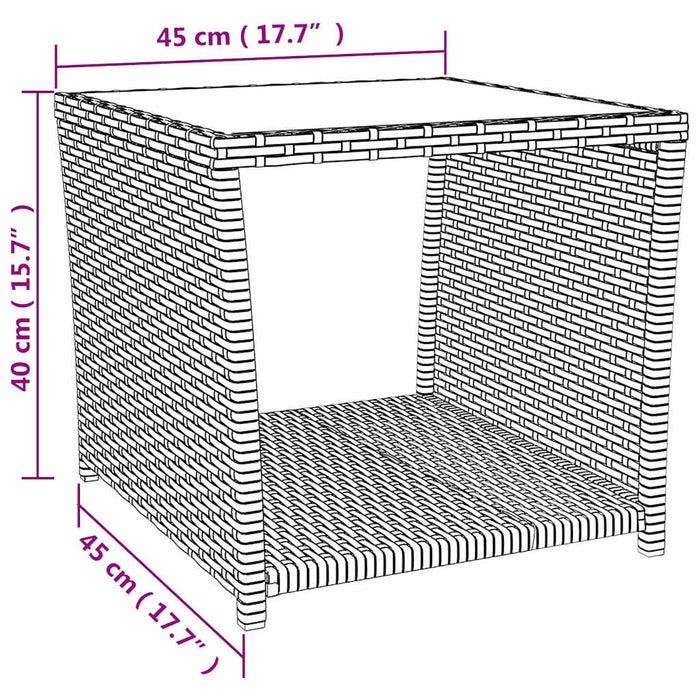 Set mobilier de grădină cu perne, 3 piese, negru, poliratan - WALTI WALTI