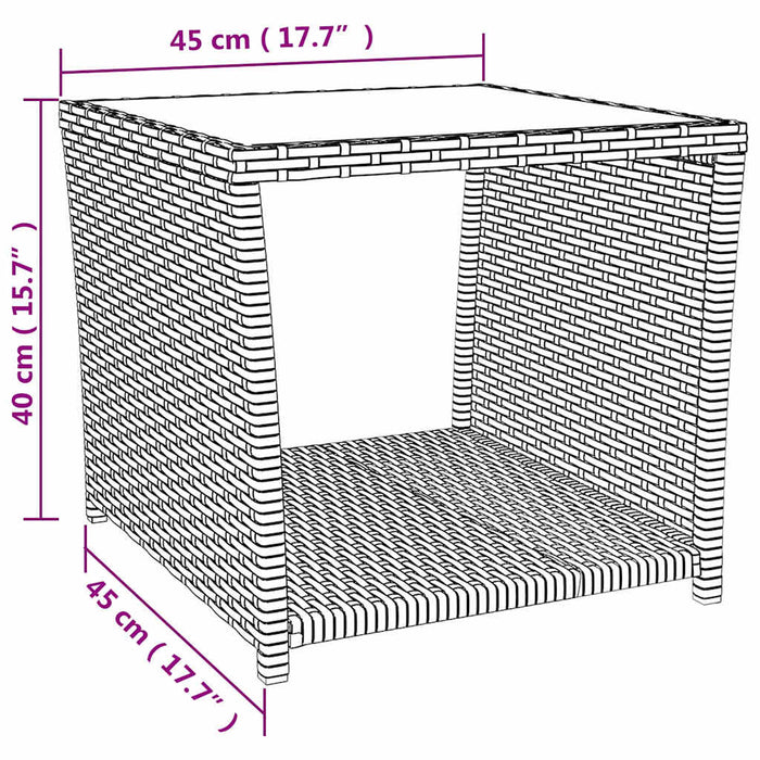 Set mobilier de grădină cu perne, 3 piese, negru, poliratan - WALTI WALTI
