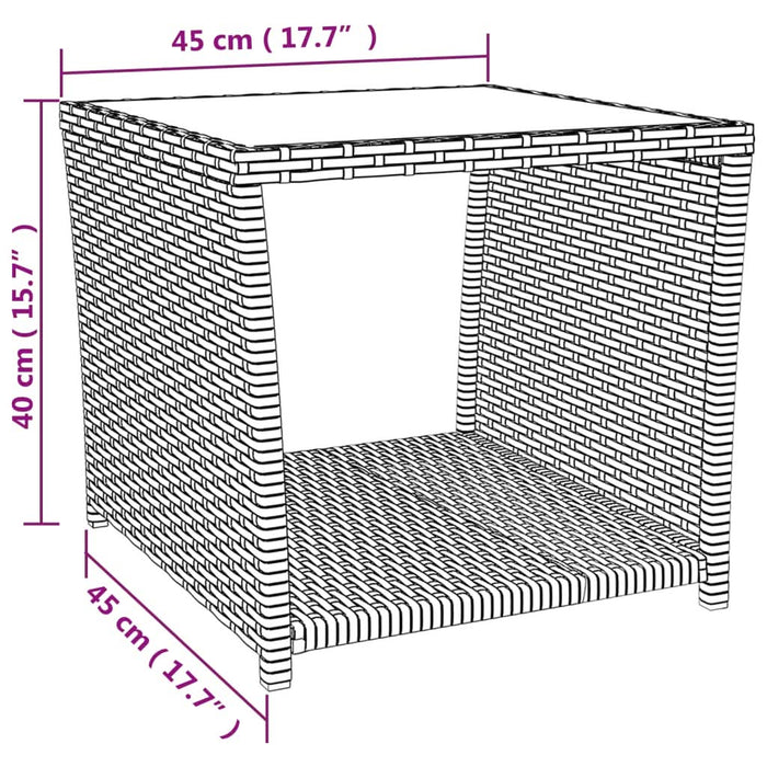 Set mobilier de grădină cu perne, 3 piese, gri, poliratan - WALTI WALTI