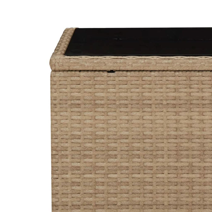 Set mobilier de grădină cu perne, 3 piese, bej, poliratan - WALTI WALTI