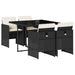Set mobilier de grădină cu perne, 5 piese, negru, poliratan - WALTI WALTI