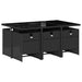 Set mobilier de grădină cu perne, 7 piese, negru, poliratan - WALTI WALTI