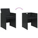 Set mobilier de grădină cu perne, 7 piese, negru, poliratan - WALTI WALTI